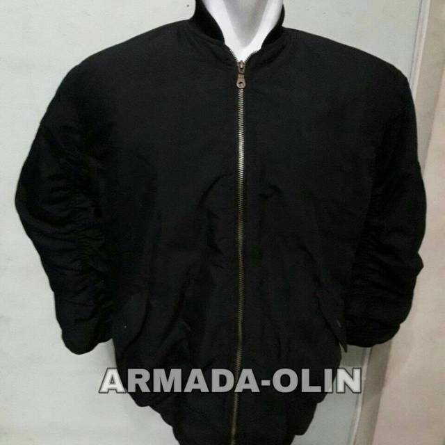 jaket au hitam / jaket au polos / jaket bomber / jaket bomber polos / jaket parasut / jaket pilot
