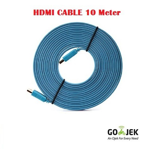 KABEL HDMI 10M FLAT - HDMI 10 M - HDMI 10 METER ( Male-Male )