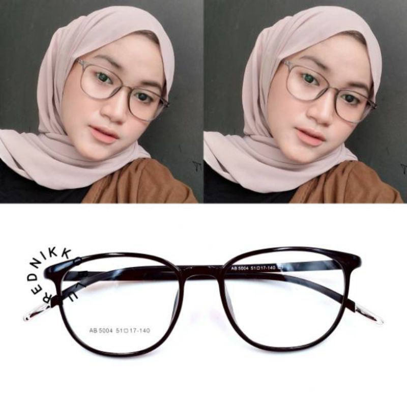 PAKET KACAMATA PHOTOCROMIC + LENSA ANTIRADIASI MINUS | KACAMATA TRENDY 5004