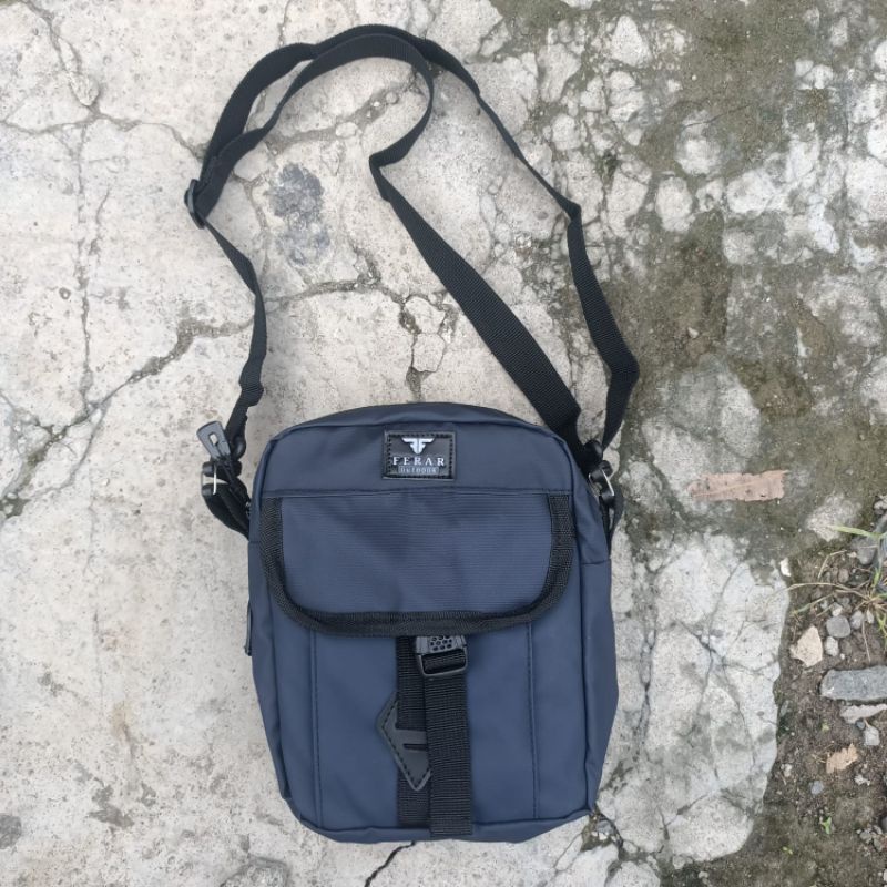 Tas selempang mini pria wanita waterproof Ferar shogun/Tas kotak pria wanita anti air