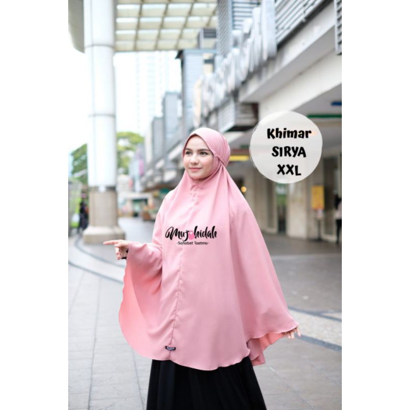 Khimar Sirya XXL Nopet Tali Wollycreape Mujahidah