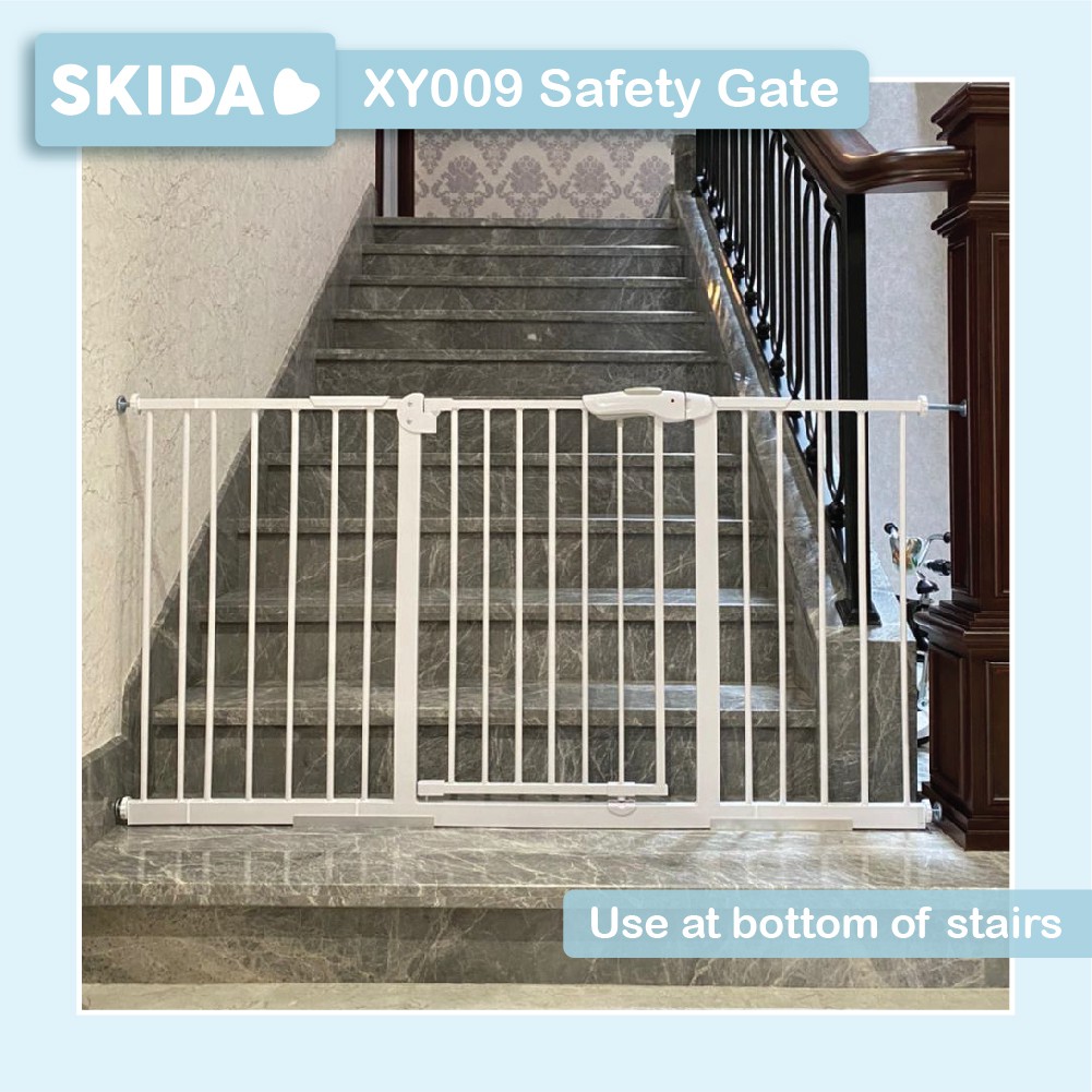 Pagar Bayi SKIDA Safety Gate XY009 Baby Safe Pembatas Ruangan White 75-85cm / 65-75cm