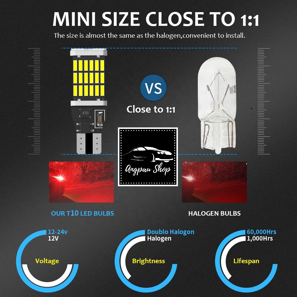 LAMPU LED MUNDUR fit T15 T10 W16W CANBUS 45 LED SUPER TERANG MOTOR MOBIL TERMURAH tahan panas awet