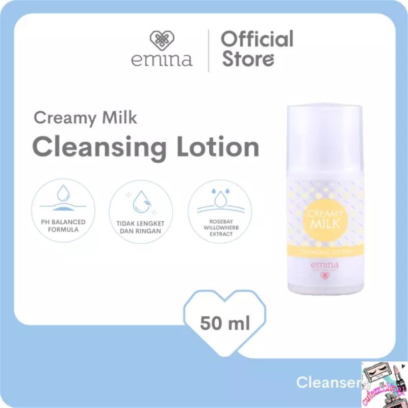 ☃Cutezz_Ching1☃Emina Creamy Milk Cleansing Lotion 50ml