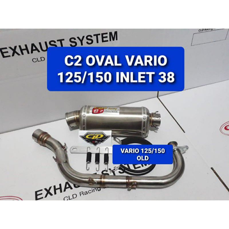 KNALPOT CLD RACING TYPE C2 VARIO 125/VARIO 150 OLD/NEW OVAL & BULAT
