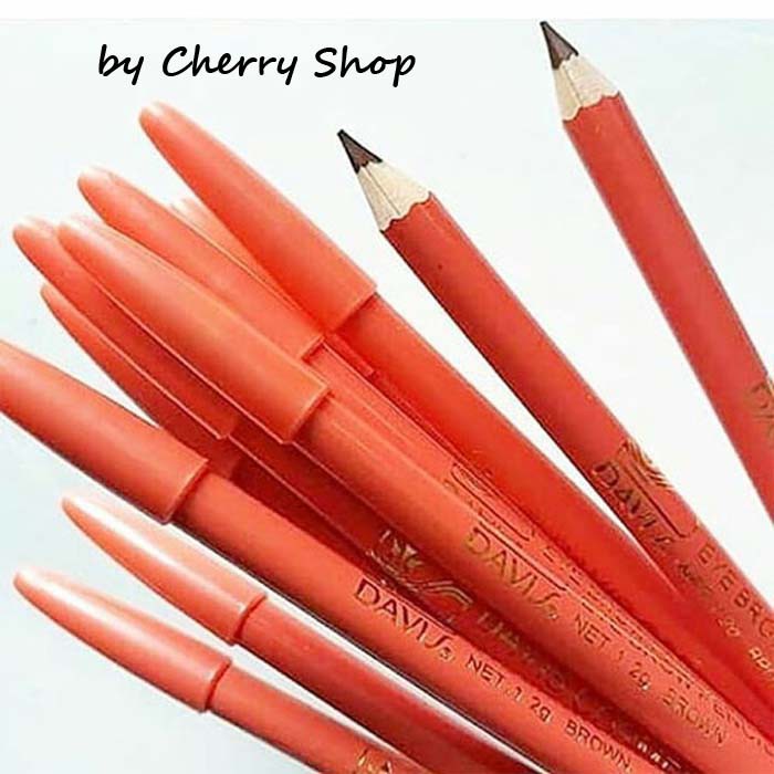 [BPOM] PENSIL ALIS / EYEBROW ORANGE DAVIS BLACK HITAM / COKLAT BROWN / HITAM BLACK CHERRY SHOP