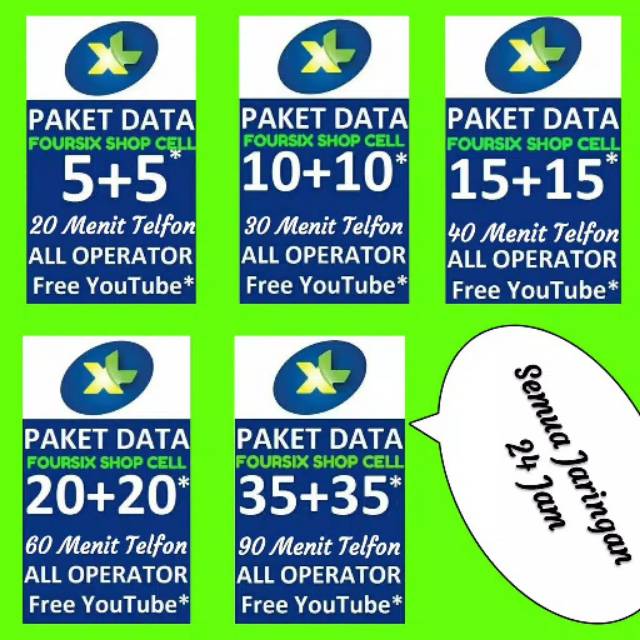 Paket Kuota XL Xtra Combo dan VIP Lengkap 5GB 10GB 15GB 20GB 30GB 35GB 40GB 70GB