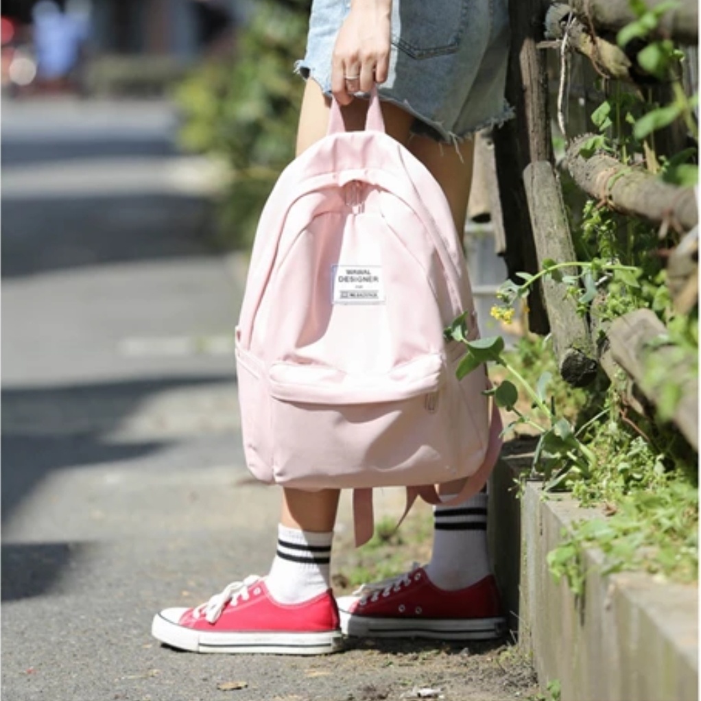 Twenty Bag - Tas Ransel Sekolah Anak Wanita Dan Pria Untuk Anak PAUD TK SD SMP Terbaru 2021 Kekinian Motif Carakter PHIUM POLOS Korean Sytle Bahan Canvas