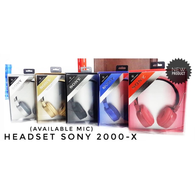 Headphone SONY 2000-X / Headset BASS + MIC / Earphone Universal