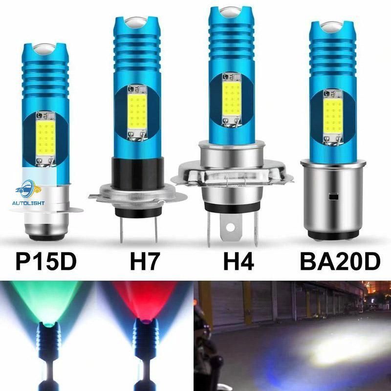 Lampu Motor Led M11G H4&amp;P15D Senja Biru