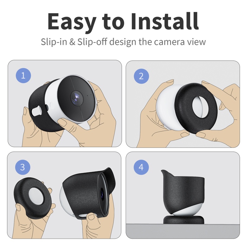 Btsg Silicone Cover Pelindung Untuk Nest Cam Camera Cover Pelindung Memberikan Keamanan Camera for Protection Cover