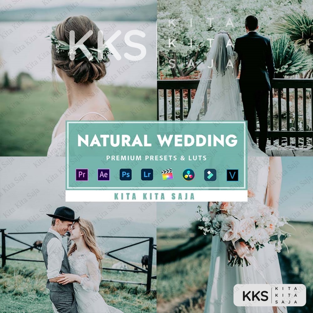 Natural Wedding - Premium Preset Lightroom Foto dan Video LUT LUTs VN Android IOS & PC Premiere Pro 