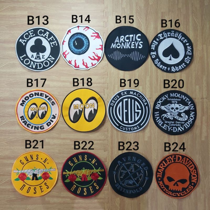 backpatch bordir musik/hypebeast ukuran besar best seller grosir