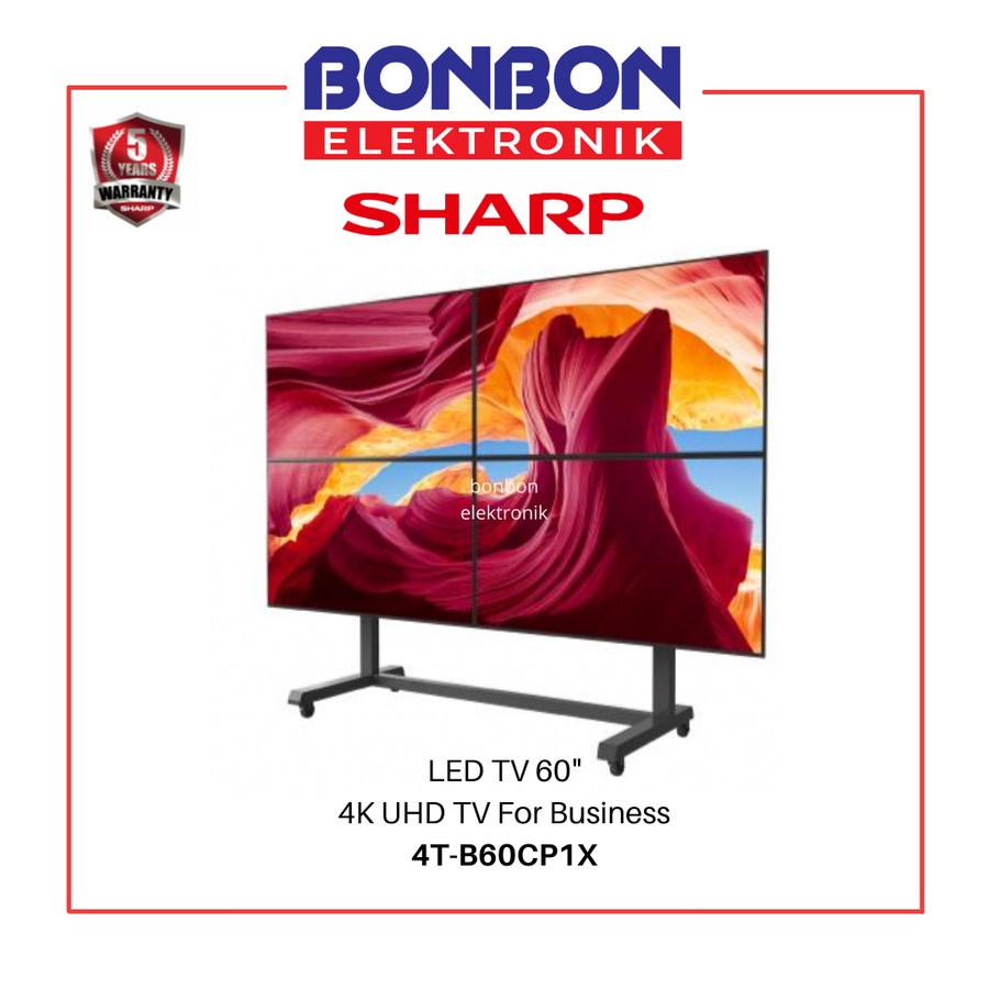 Sharp LED TV 60 Inch 4T-B60CP1X / 4TB60CP1X AQUOS 4K UHD For Business