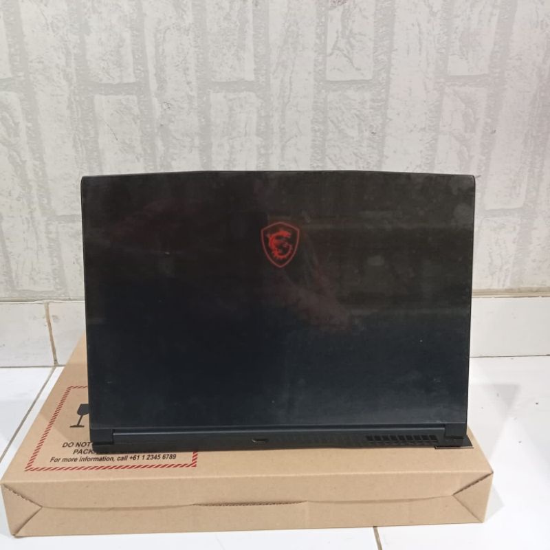 Laptop Gaming MSI GF63 Cor i5-9300H Gen 9 Ram 8GB/SSD 256GB GTX1050Ti 4GB editing desain Mulus