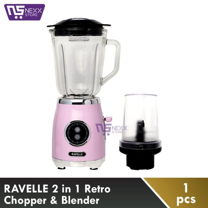 RAVELLE - Retro Chopper & Blender 2-in-1 - BABY PINK STOK TERBATAS