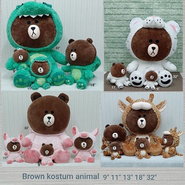 Must Have Boneka Murah Brown Kostum Animal 11 Inch Termurah