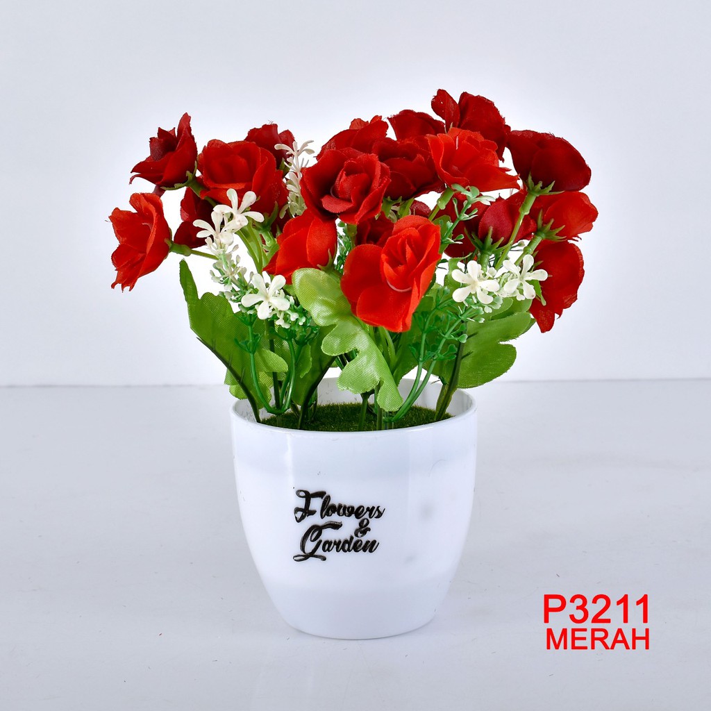 COD/JB TANAMAN BUNGA HIAS POT TANAMAN HIAS DEKORASI RUMAH DAN BUNGA PLASTIK P3211-7