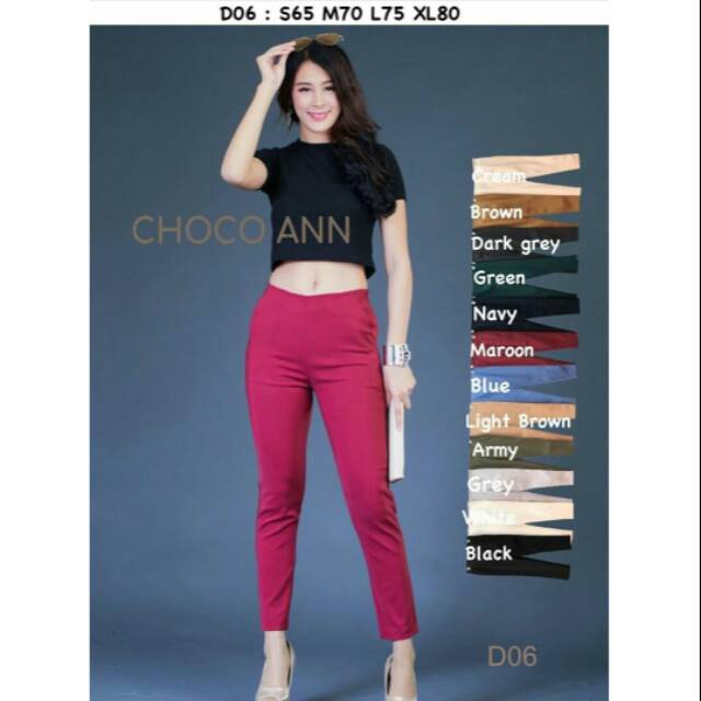 BEST SELLER CELANA PANJANG CHOCO ANN ZIPPER SAMPING IMPORT BANGKOK