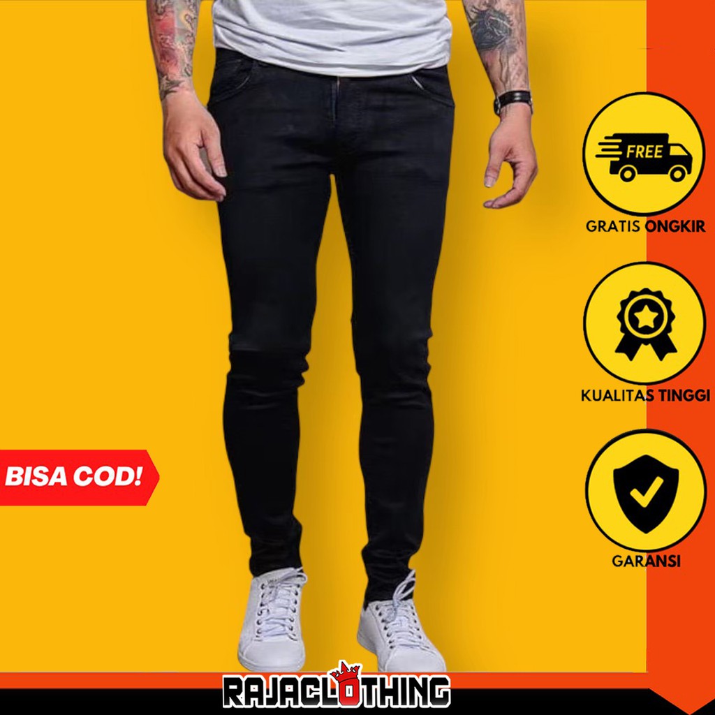 RCL - Celana Jeans Panjang BioBlits Pensil Skinny Semi Slimfit Cowok Cowo Pria Stretch Murah / Celana Jeans Panjang Pensil Skinny Semi Slim Fit Cowok / Cowo / Pria Bahan Strech Murah I Jeans Pria