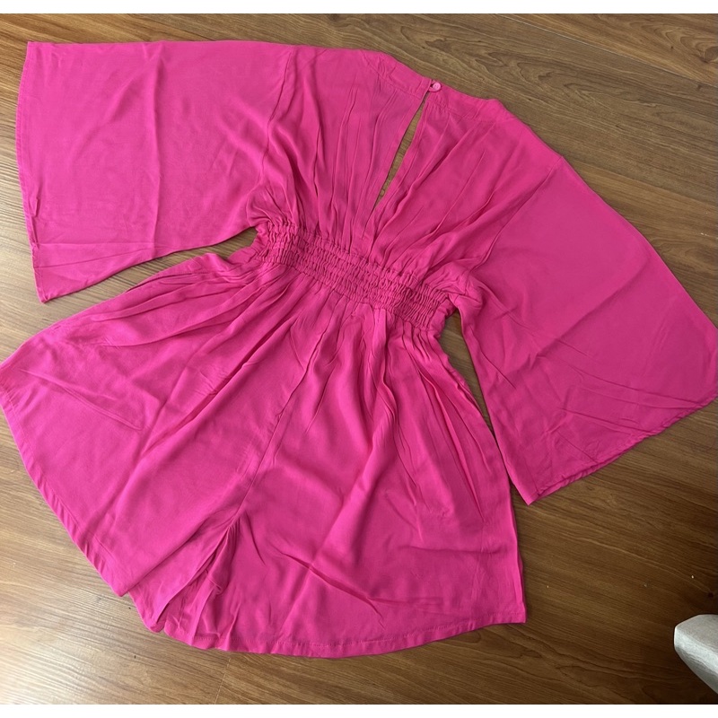 JUMPSUIT RAYON LONCENG JUMPSUIT PENDEK TANGAN PANJANG PAKAIAN SANTAI