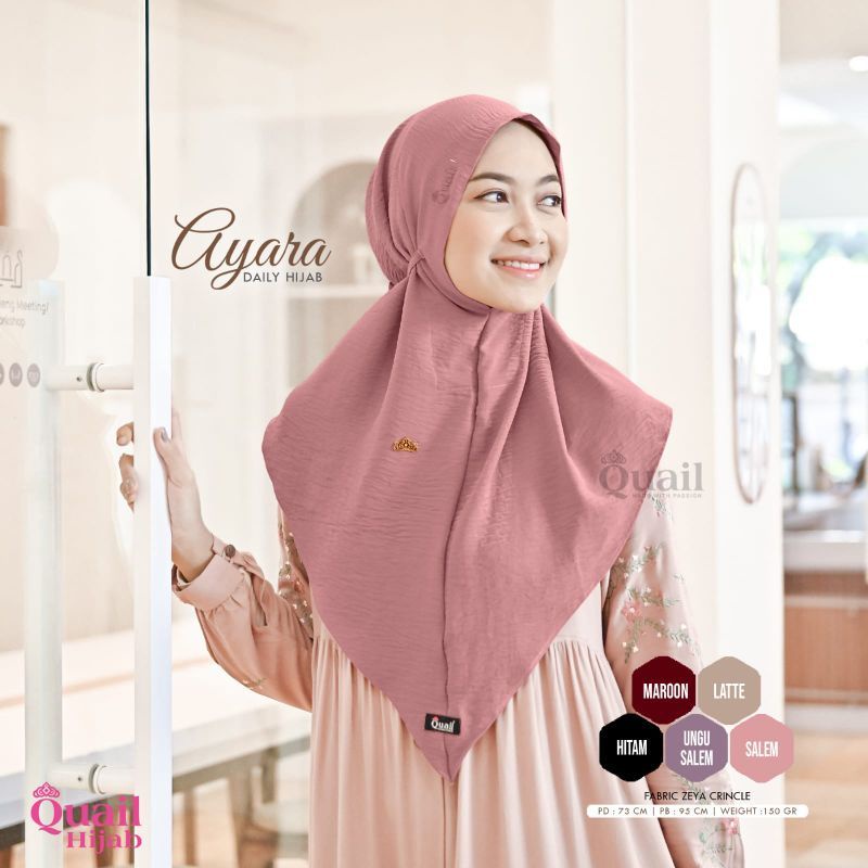 Jilbab Ayara ori Quail Hijab