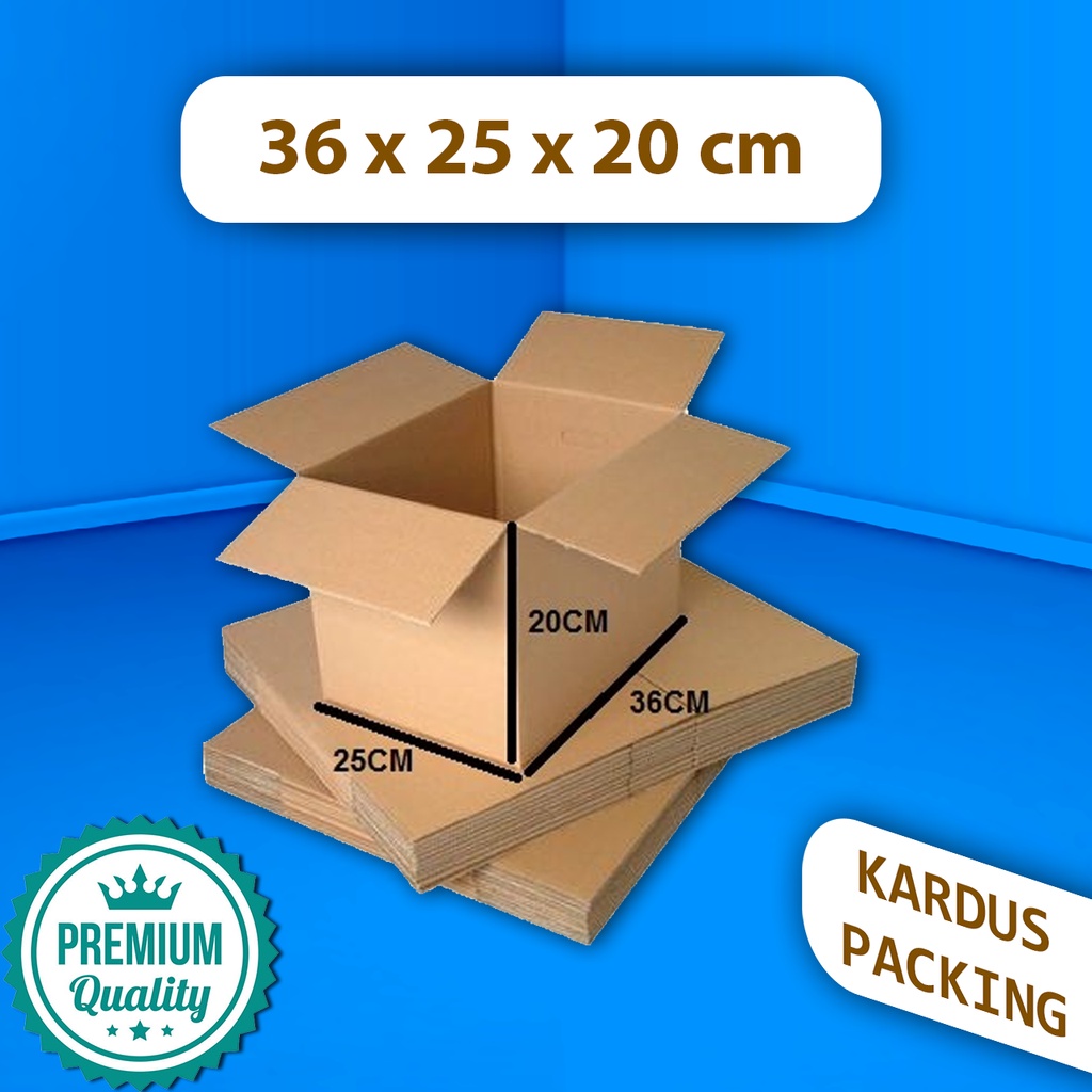 

{ISI 5 pcs} Kardus Dus Box Packing Packaging Baru Polos B flute uk. 36x25x20 cm