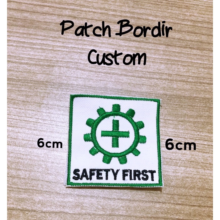Fawn’G Handmade - Patch Bordir Logo Safety First / Bordir Logo K3