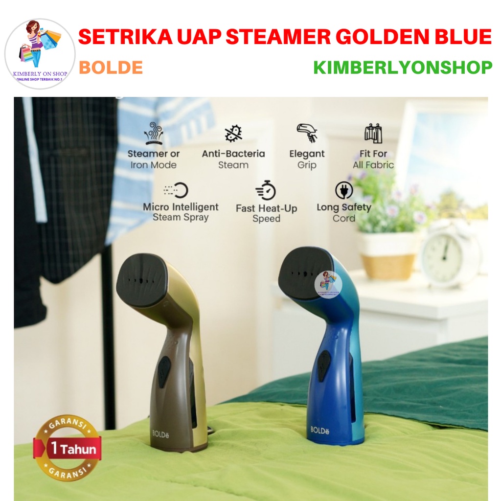 Setrika Uap BOLDe Super Steamer Laviola Dan Golden Blue