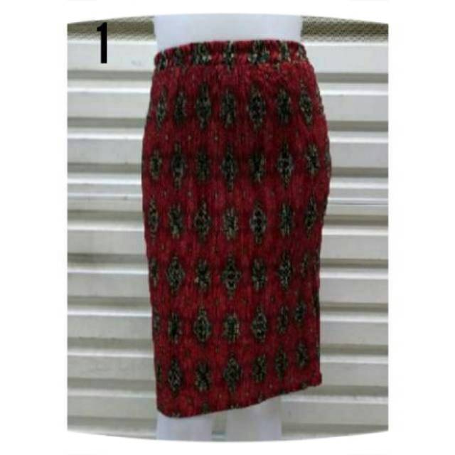 Promo Rok Span Pendek Plisket Semi Sutra