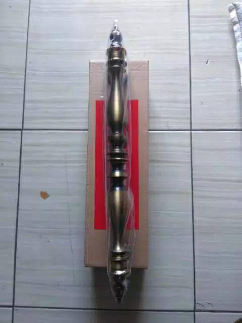 Handle Pintu / Gagang Pintu Rumah Kuningan Antik Murah Motif Bonsai 45cm