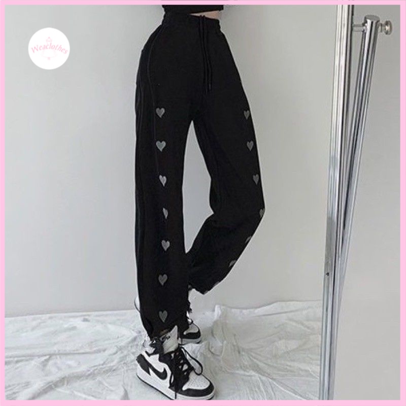 WC - Jogger Sweat Love / Jogger / Jogger Wanita / Celana Jogger