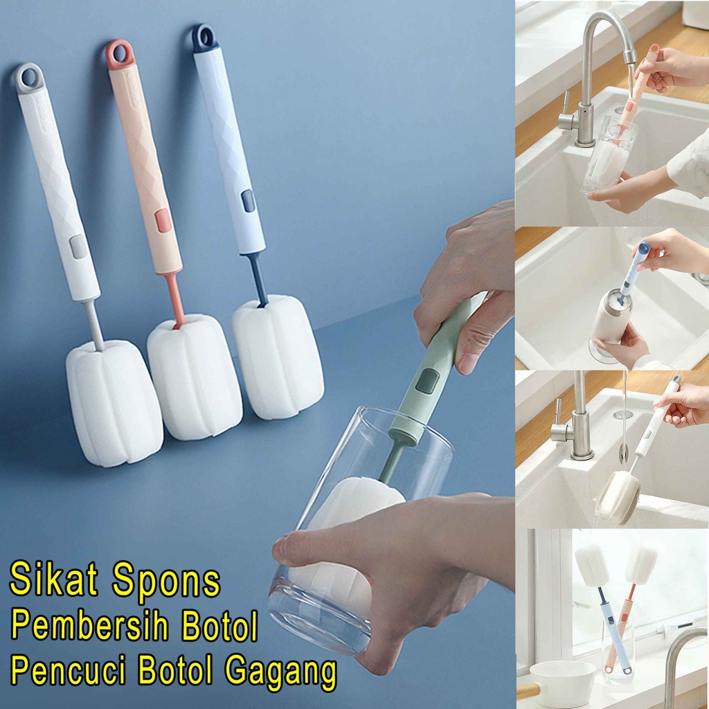 Pembersih Botol * Sikat Spons Pencuci Botol * Sikat Spons dengan Gagang