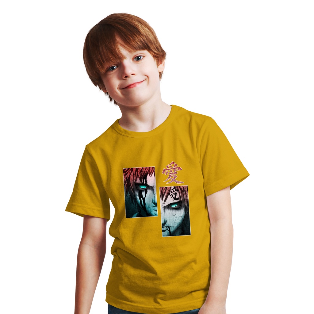 BAJU T-SHIRT KIDS ANIME NARUTO HOKAGE GAARA