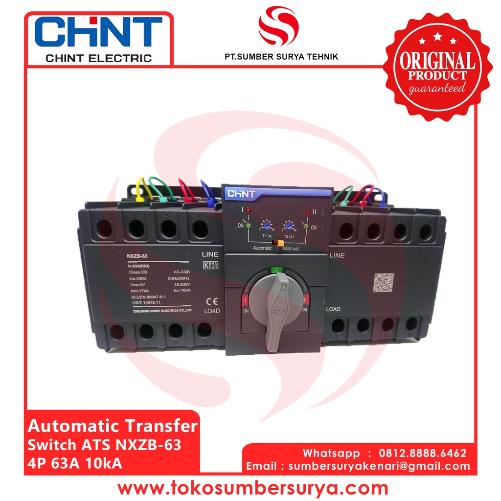 Automatic transfer switch (ATS) NXZB-63 / NXZB63 4P 63A CHINT