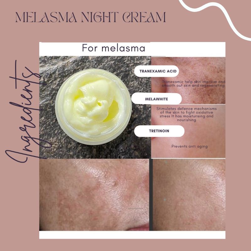 WAJIB KONSULTASI/TIDAK DIJUAL BEBAS || ORIGINAL PREMIUM MELASMA NIGHT CREAM (NON BUMIL/BUSUI)