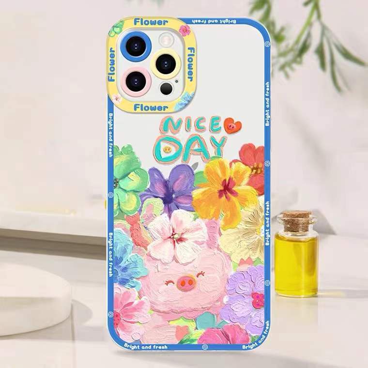 Soft Case Silikon TPU Transparan Desain Lukisan Untuk Iphone 12 13 SE 6 6S 7 8 Plus X XS XR 11 Pro Max