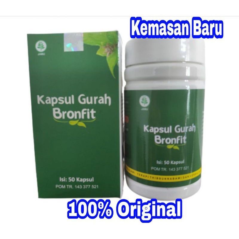 Kapsul Gurah Bronfit 100% Original (ISI 50 KAPSUL) Kemasan Bar Produksi Naturafit