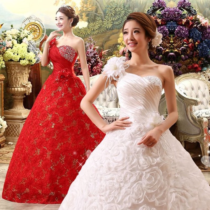 Gaun Pengantin 0280916 Baju Pengantin Putih/Merah Wedding Gown Wedding Dress