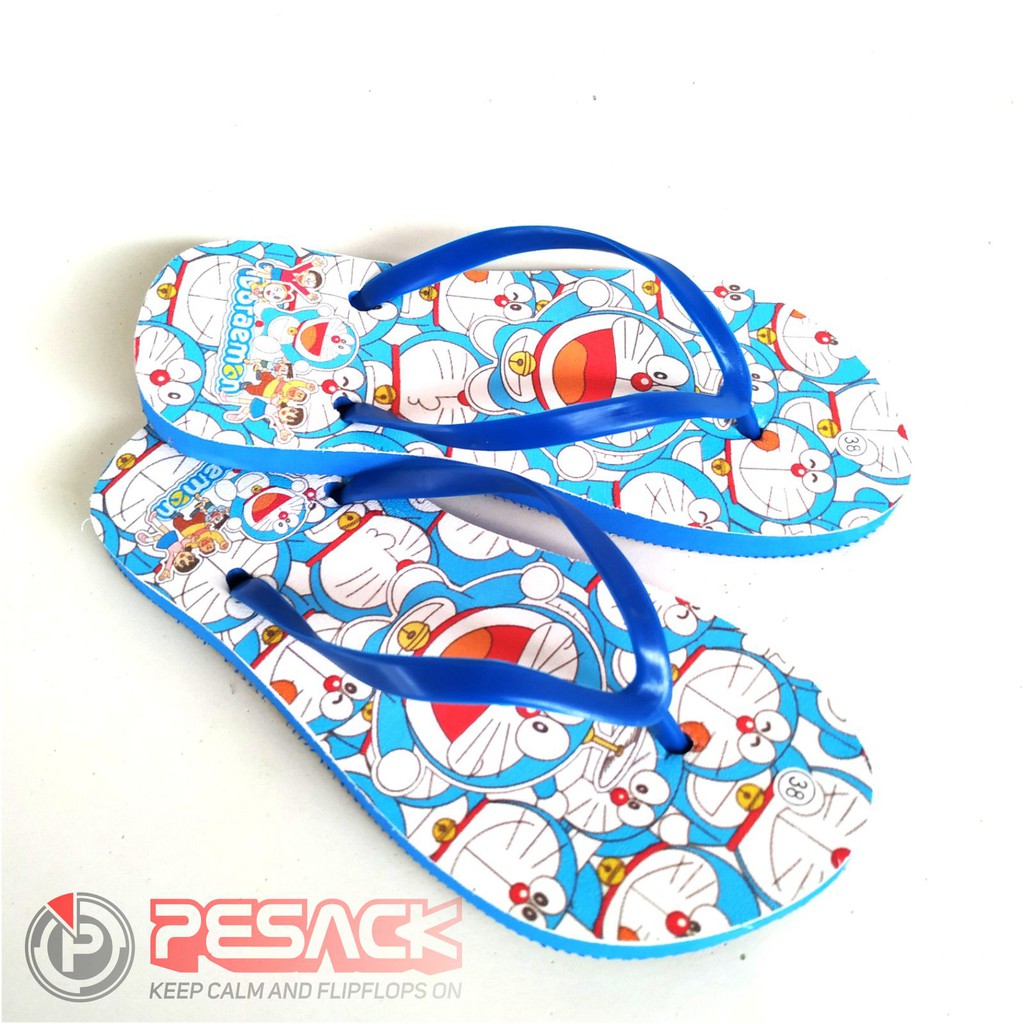 Sandal Jepit Lucu Karakter Doraemon 36 40 Shopee Indonesia