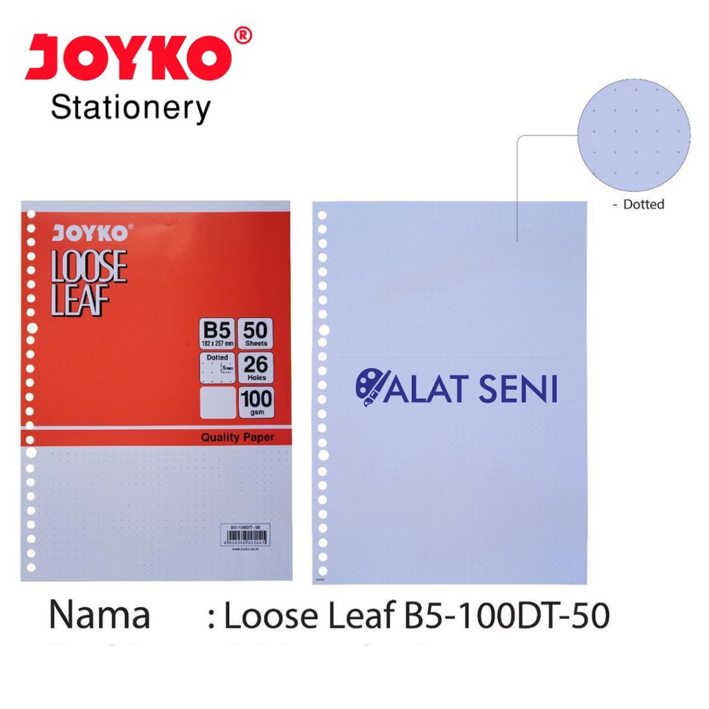 Jual Joyko Loose Leaf Dotted B5 (182x257mm) / A5 (148 X 210 Mm) Isi 50 ...