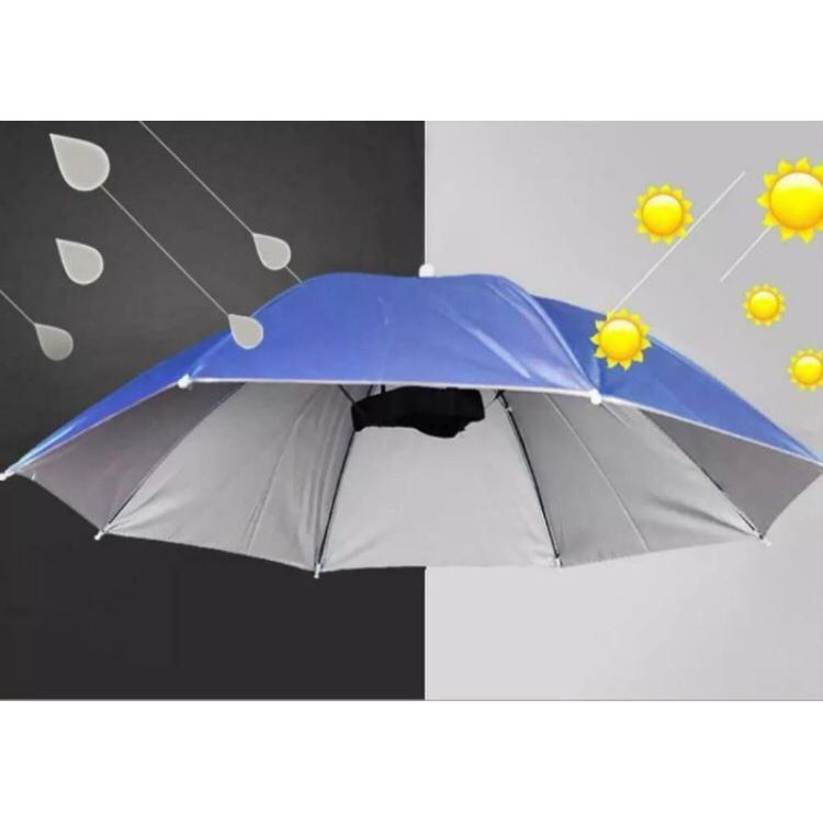 Payung topi / payung warna / payung polos / payung kepala / payung tani / Diameter 59cm bisa COD