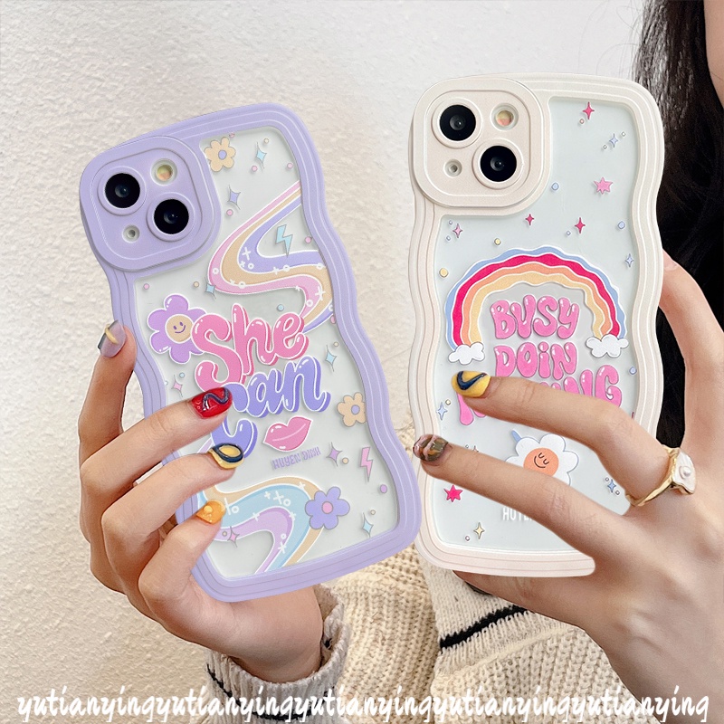 Casing Softcase Redmi 9T 9 10 9A 9C NFC 10A 11 10s 10s 11s 9 8 10 Pro Max Motif Bunga Warna Pelangi