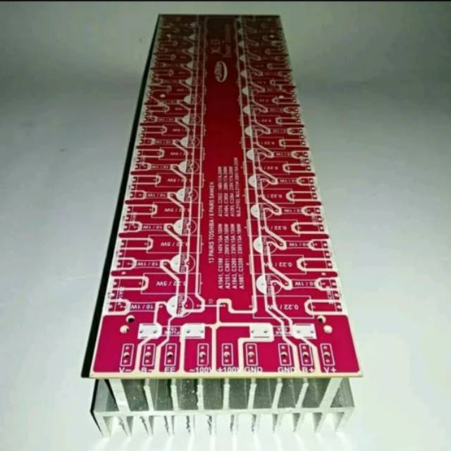 PCB Fiber Transistor Final dan Heatsink 30cm