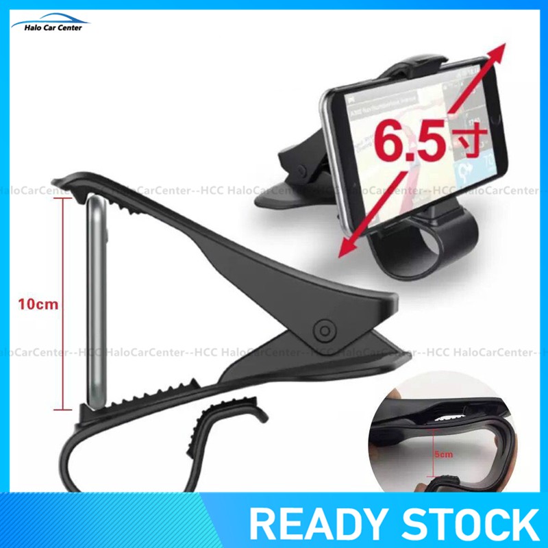 [Ready Stock]Car Phone Holder Easy Clip Mount Stand Car Phone Holder GPS Display Bracket