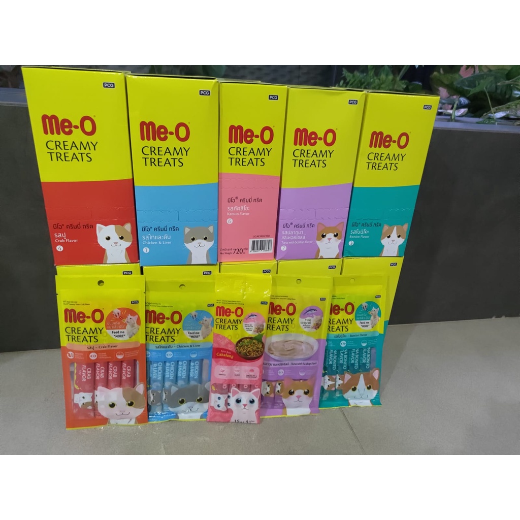 MeO Creamy Treats Snack Kucing 60gr isi 4