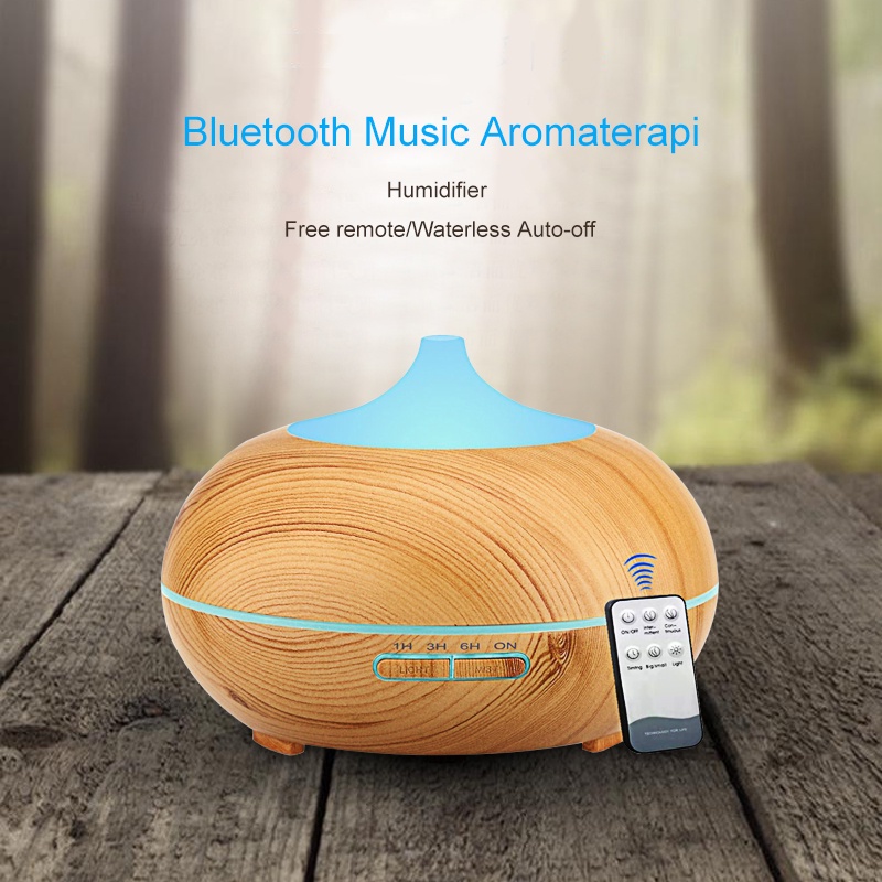 Bluetooth Humidifier diffuser aromaterapi Speaker Music Aromaterapi Difuser Model Pecah Dengan 500ML FREE Remote (garansi toko)-5