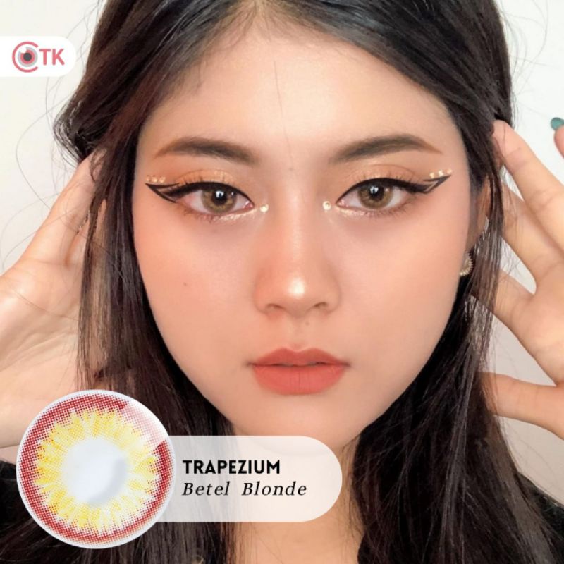 Softlens TRAPEZIUM 14.5 MM BETEL BLONDE MINUS -0.50 S.D -6.00 by CTK