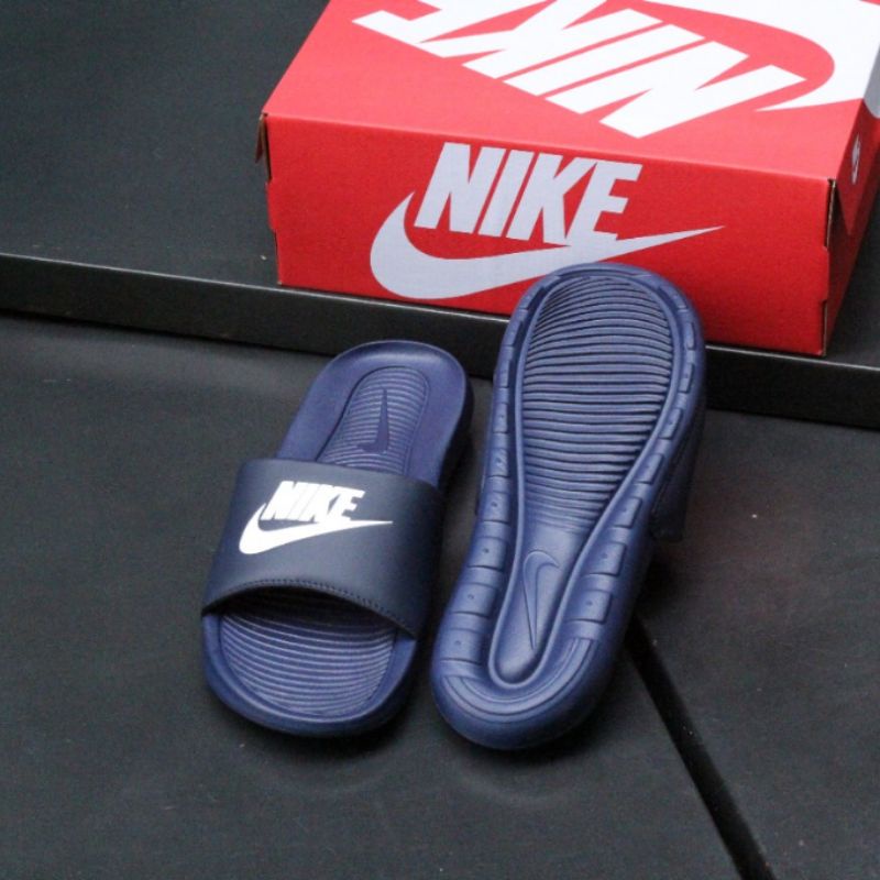 Sandal Nk Victory One Slide Navy White Original / Sandal Slide Pria Original / Sendal Slide Pria Original / Sandal Pria