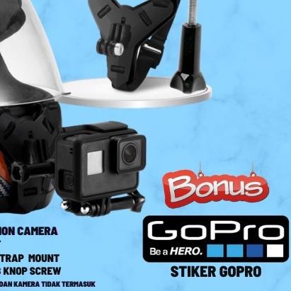 Mounting Helm Strap Bracket Motovlog Action Cam HP Holder Helm Strap Chin Mounting Dagu Gopro